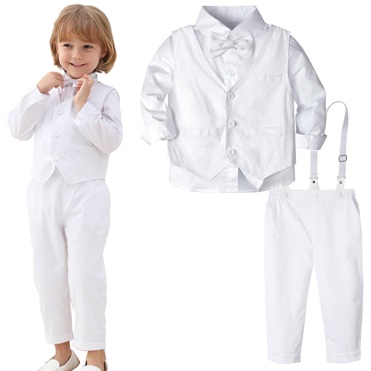 Baby Boy Suit Set Baptism - Детский костюм для крещения, 3 предмета,