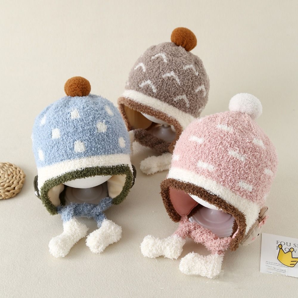 Infant Beanie Hat With Ears - Мягкая ветрозащитная детская шапка для защиты
