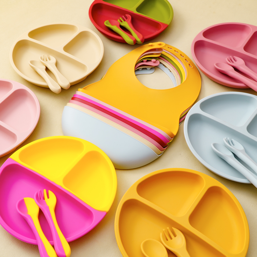 4 шт., наборы детской силиконо – обзор и цена Waterproof Baby Bibs Silicone