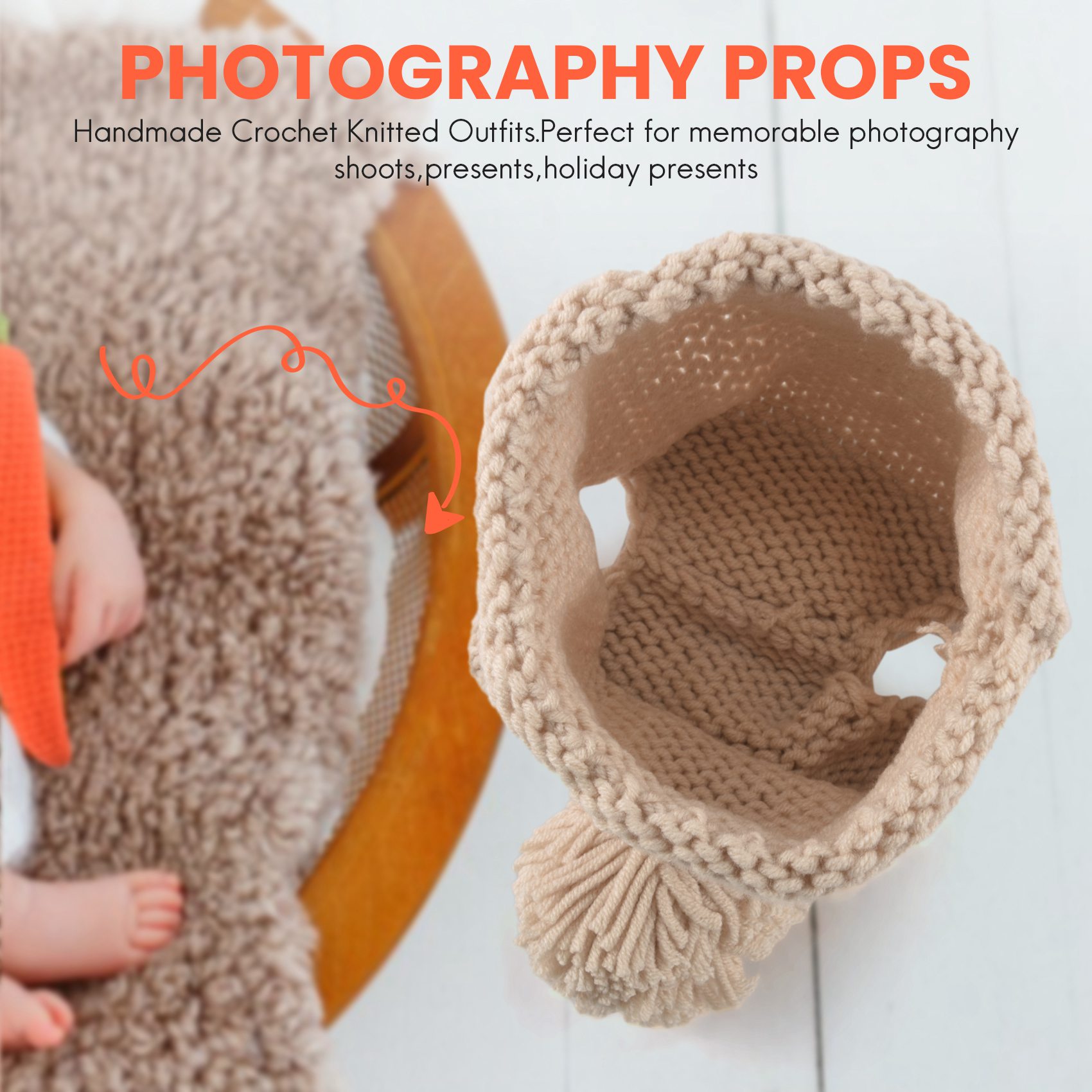 ABJA-Реквизит для фотосъемки н – обзор и цена Infant Photography Props Outfit