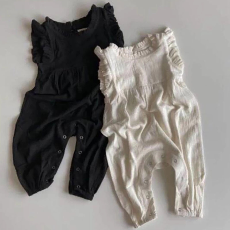 Летние детские комбинезоны MIL – обзор и цена Baby Summer Linen Sleeveless Jumpsuit